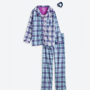 Stitch Fix Girls Samantha Sleepwear Plaid Pajama Set M 10/12 by Sleep On It NWT